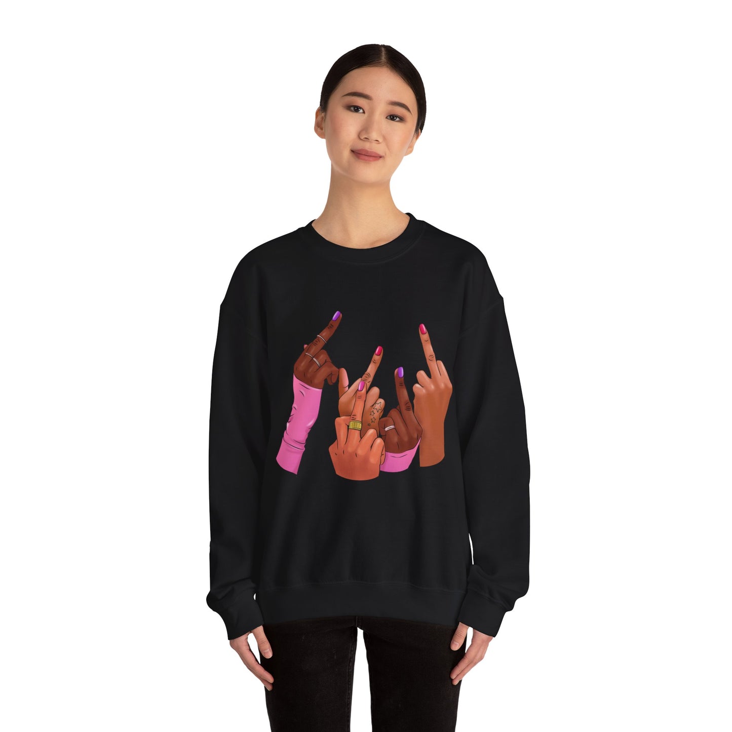 Fingers Up Crewneck Sweatshirt