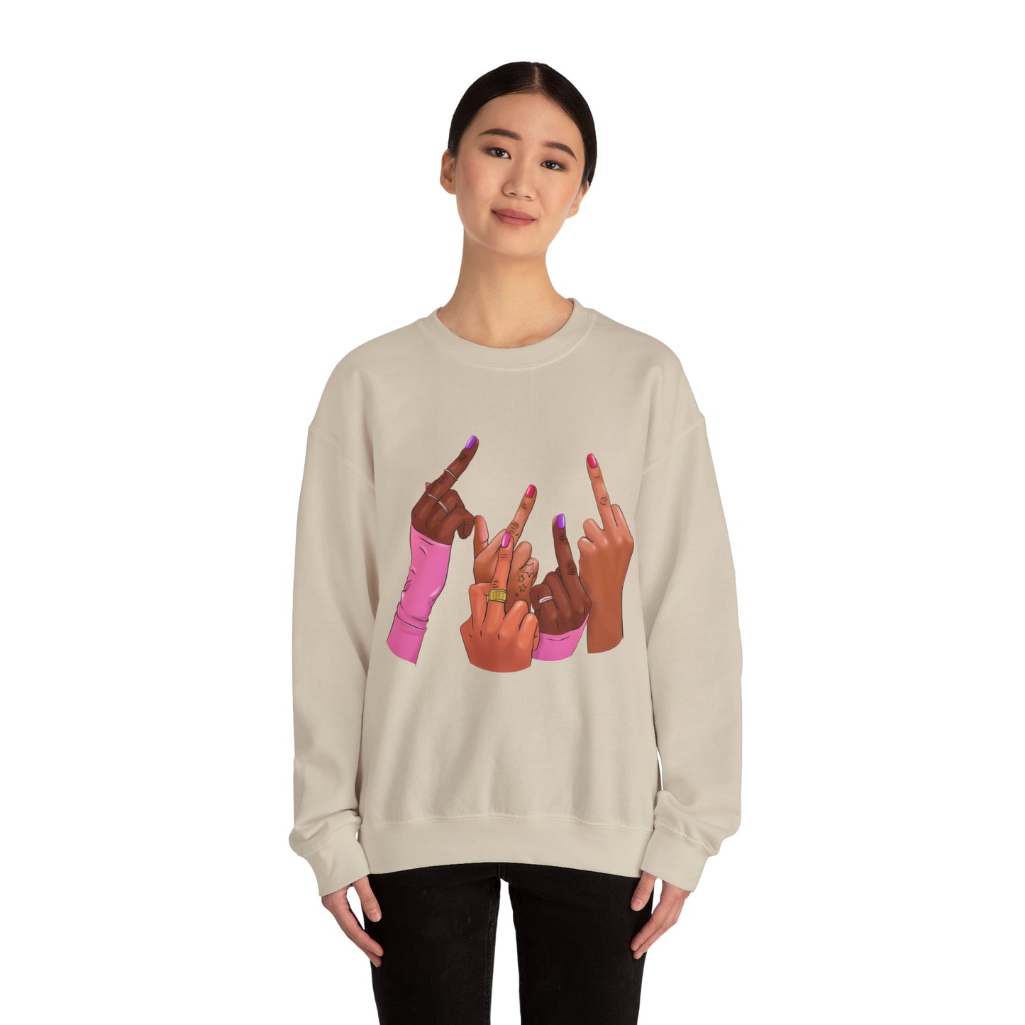 Fingers Up Crewneck Sweatshirt