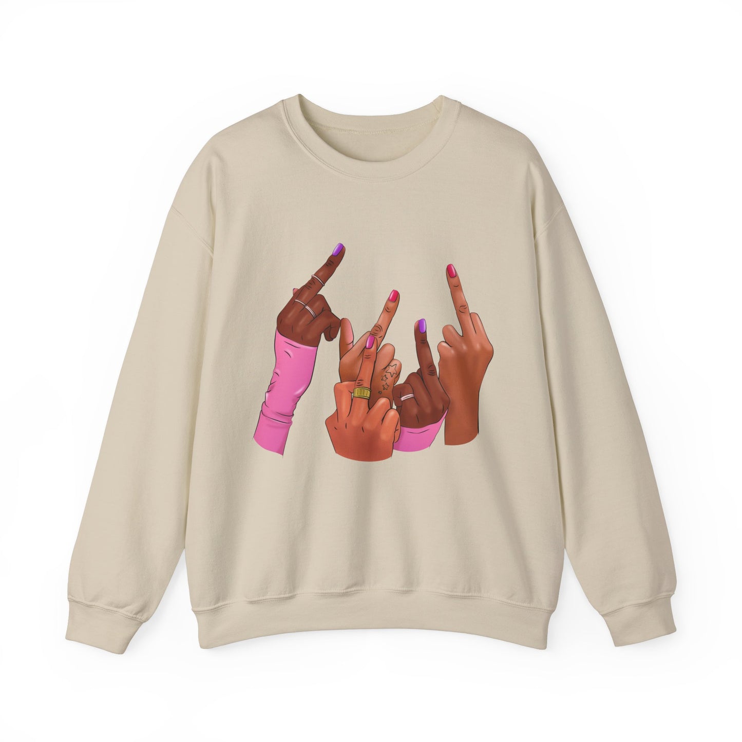 Fingers Up Crewneck Sweatshirt