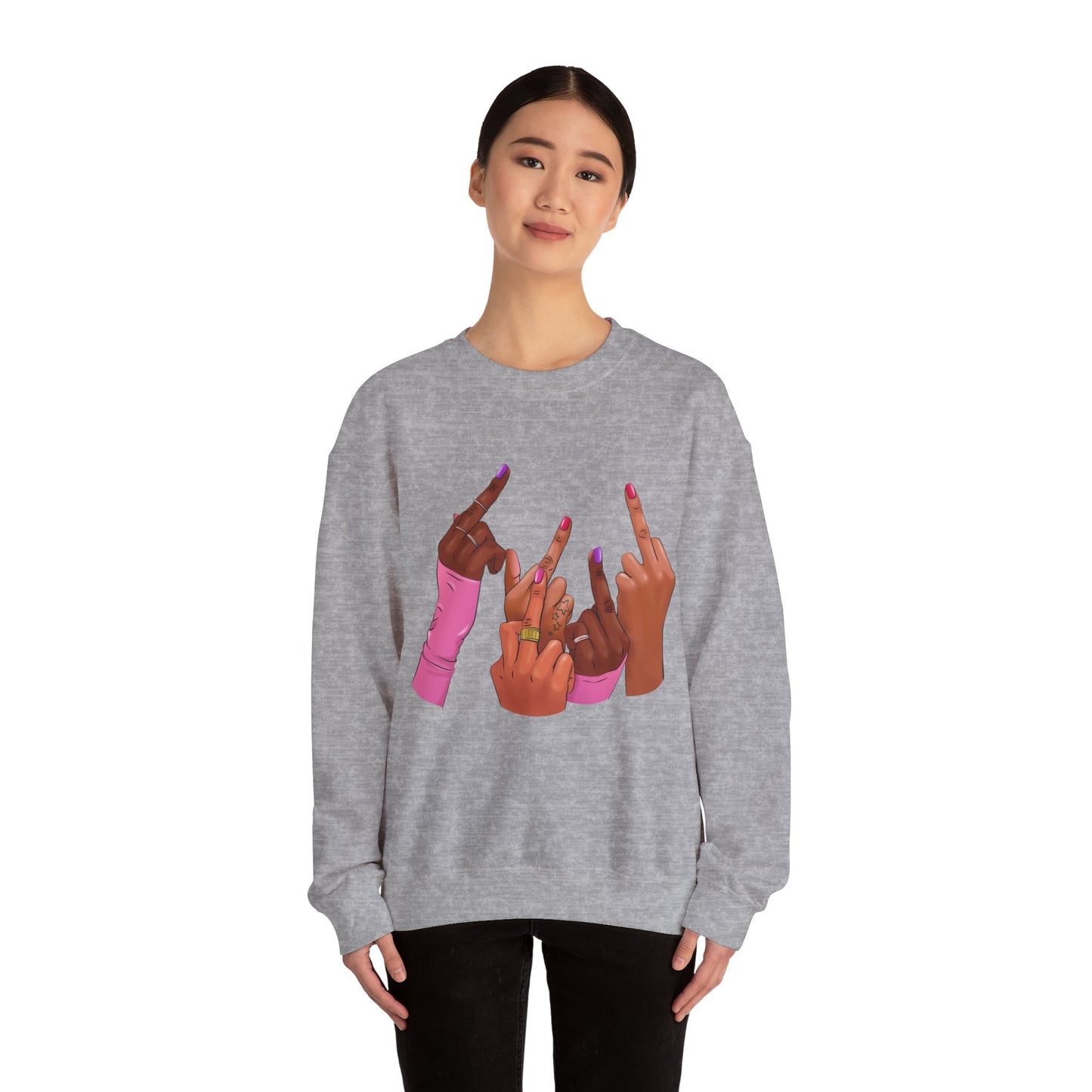 Fingers Up Crewneck Sweatshirt