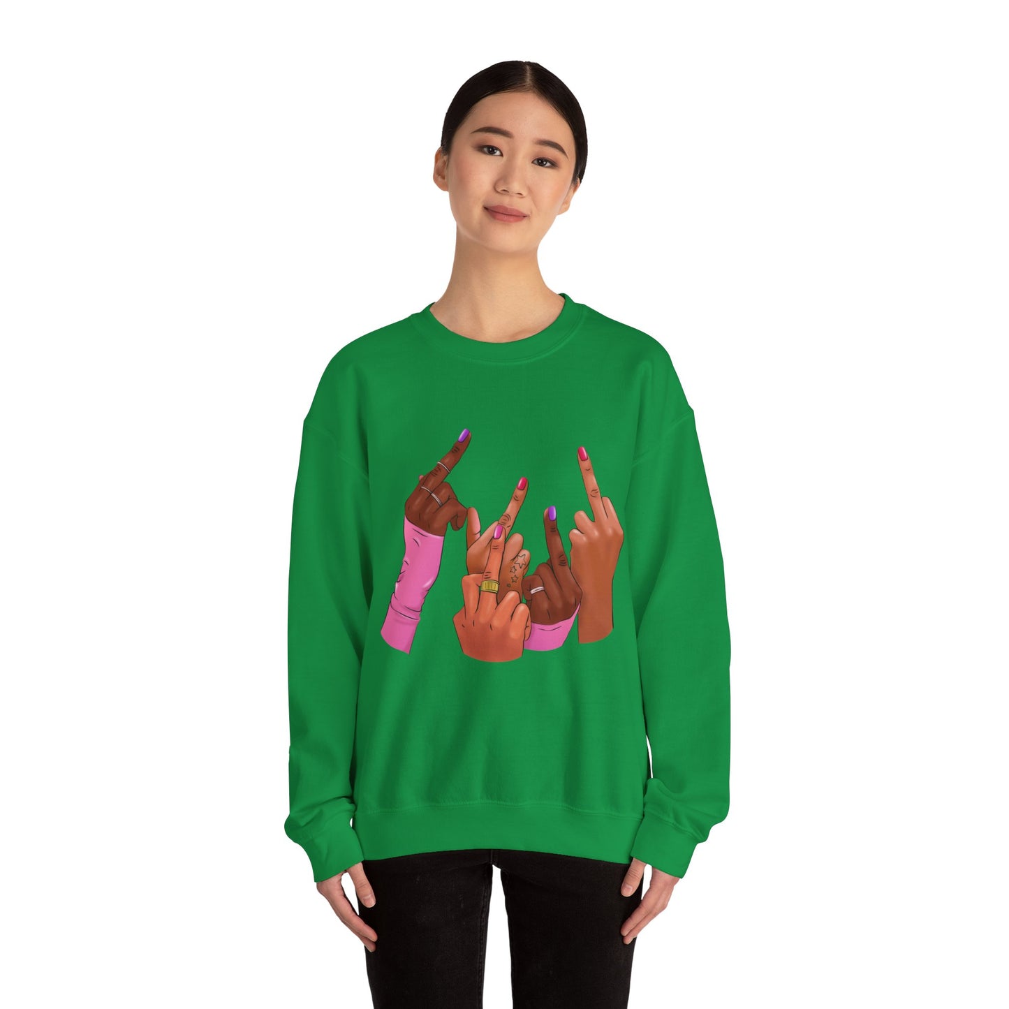 Fingers Up Crewneck Sweatshirt