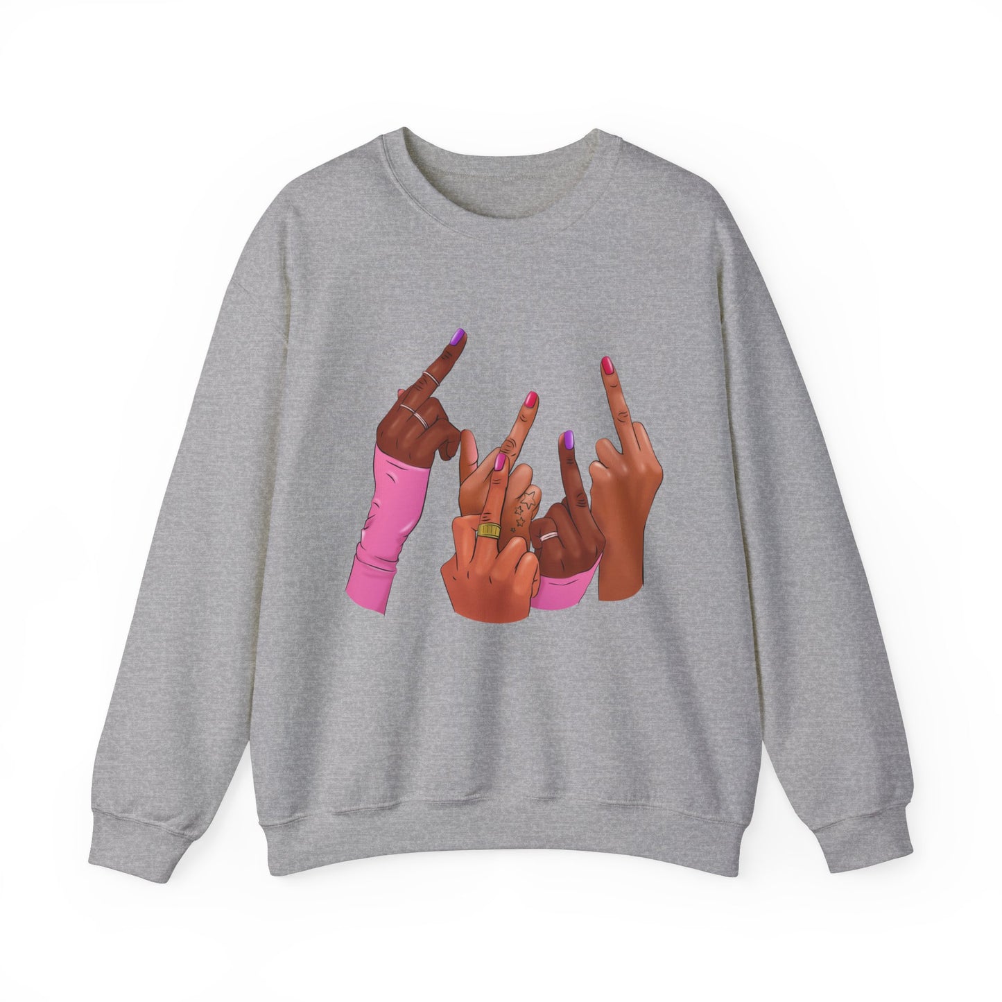 Fingers Up Crewneck Sweatshirt