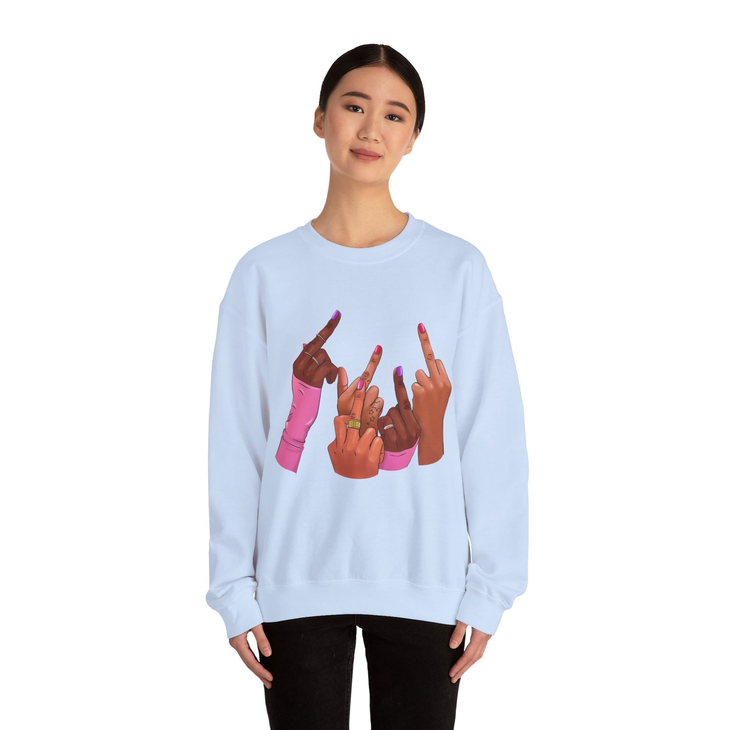 Fingers Up Crewneck Sweatshirt