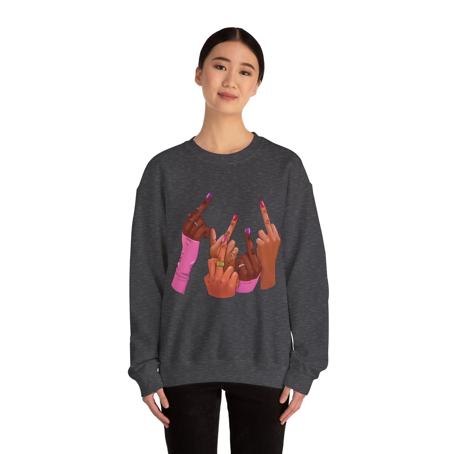 Fingers Up Crewneck Sweatshirt